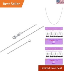 Dazzling 925 Sterling Silver Cable Chain Necklace – Waterproof & Gold Plated …
