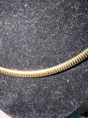 Gold Tone Omega Flat Snake Chain Chocker Necklace