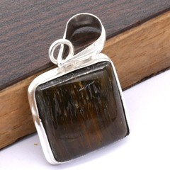 Tiger Eye Gemstone Ethnic Handmade Pendant Jewelry 0.6″ P 3242