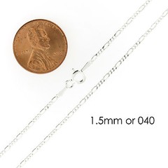 925 Sterling Silver Figaro Mens Boys Chain Necklace .925 Italy All Sizes