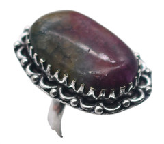 Rainbow Solar Quartz Natural Gemstone Antique Ring US Size-8.5 R 4906