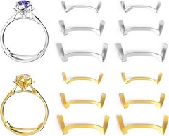 Filled Metal Ring Guard Set for Loose Rings, 12 Pack 3 Sizes for Different Band