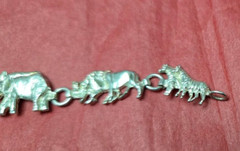 Sterling Silver 7” Noah’s Ark Bracelet 2 by 2 Animals Christian Religious 7.29g