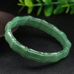 7.5″ Grade A 100% Natural Emerald Green Jade Bangle Bracelet Aventurine