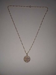 18k gold plated multicolored pendant necklace 
