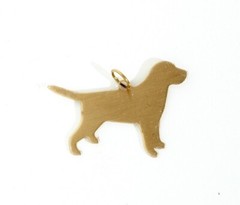 2x Brass Labrador Lab Dog Stamp Blank Tag for Engraving HandStamping NO Necklace