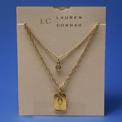 Lauren Conrad NWT 16” Gold Platted Necklace Cubic Zirconia Kohls Item