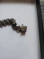 Giani Bernini 925 Sterling Silver Curb Link Chain Bracelet 8.5in Box, Stackable