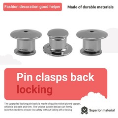 100PCS Locking Pin Back Locking Pin Retainer Buckle, for Locking the Back6684