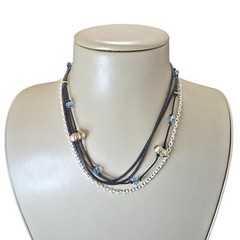 Stephan & Co Women’s Multi Layer Corded Chain Beaded Necklace NWT