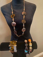 Chico’s Bundle | Necklace with 3 Stretch Bracelets| NEW with and without tags