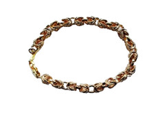 Bracelet Fancy Chain Link Rhodium Gold Plated 7″ Ladies Free Shipping Gift New