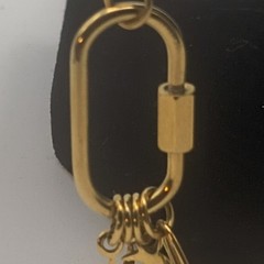 Nominal Gold Tone Bar Link Chain Necklace Asymmetrical Sun Charm Lobster