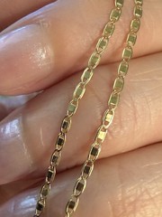 10K Solid Yellow Gold Anchor Mariner Chain Necklace 20” 1.8mm Dainty Minimalist