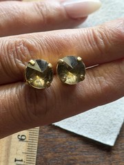 Sorrelli London Stud Earrings Light Colorado/Gold Tone