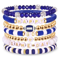 Taylor Swift Travis Kelce Inspired Football Game Day Friendship Bracelet Set