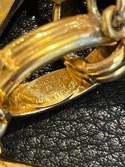 CHANEL Bracelet Bangle AUTH Coco Mark chain Logo Vintage Rare GOLD Icon 28 F/S
