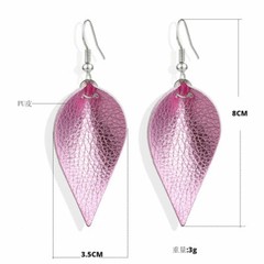Leaf Leather Teardrop Bohemian Drop Earrings Trendy Jewelry women lady girl gift