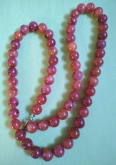 Chunky AMBER Colored Lucite Beaded Long Necklace