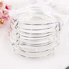 20Pcs DIY Lot Sterling Silver Adjustable 6″ To 8-1/2″ Bracelet Bangle D194