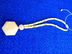 Rose quartz natural stone Pendant Amulet for car rearview mirror gift for woman