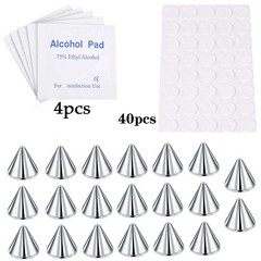 Fake Lip Nose Eyebrow Ring Stud Dimple Sticker Steel Body Jewelry 20 Pcs