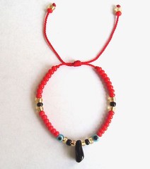 AZABACHE BLUE EVIL EYE RED BRACELET ADULT PROTECTION GOOD LUCK – B84