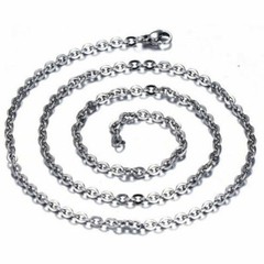 1.5-3.2mm 16″-32″ Wholesale In Bulk Stainless Steel Silver Oval Chain Necklace