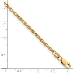 1/20 14K Gold Filled 2.5mm Solid Ropa Chain Necklace
