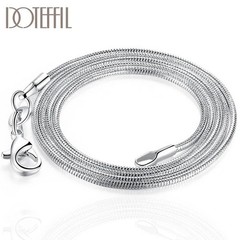 10pcs Hot Sale 925 Sterling Solid Silver 1mm Snake Chain Necklace Jewelry Gift