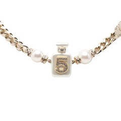 CHANEL COCO Mark No. 5 Perfume Bottle Chain Pendant Necklace A22S stamp 【U…