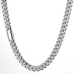 6/8/10/12/14mm Durable Stainless Steel Miami Cuban Link Chain Necklace for Men