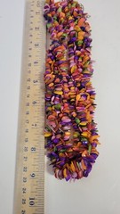 Rainbow Beaded Chunky Chip Necklace 18 inch, 2.5 inch extender.