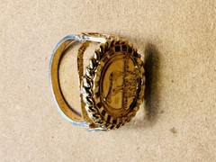 Filly Tac PHBA Youth World Champion Signed Gold Coin Band Ring Size 7 Horse