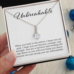 Unbreakable Necklace, Unbreakable Strength Necklace, Unbreakable Strength Gift