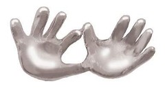 Precious Hands, Silver Plated, Development Card Jewelry, Lapel Pin