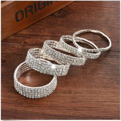 Women Bling Crystal Rhinestone Stretch Elastic Bracelet Bangle Wristband Jewelry