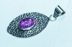 Hydro Amethyst Oval Shape Handmade Gemstone Pendant Jewelry Pendant Size 1.5 Inc