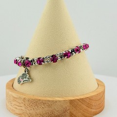 Bomb Party Single Stretchy Beaded Bracelet w/ Charm – Cowgirl Hat RARE FIND