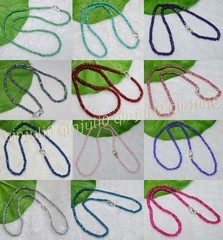 Multicolor 2x4mm Faceted Assorted Gemstones Jade Rondelle Beads Necklace 16-36”