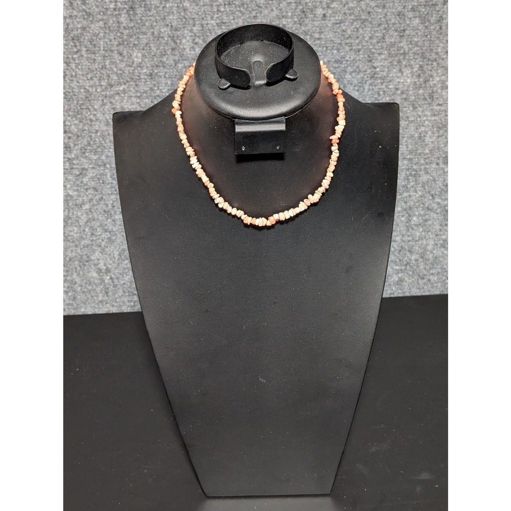 Coral Chip Beaded Necklace