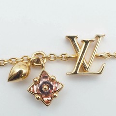 LOUIS VUITTON Lulgram Bracelet M00801 19.5cm Logo Flower Jewelry