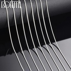 10-Pack Wholesale Solid 925 Sterling Silver 1mm Snake Chain Necklaces (16-30″)