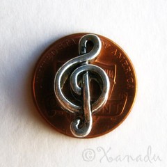 Music Clef Note Large Hole Charm + Birthstone Beads For European Charm Bracelets