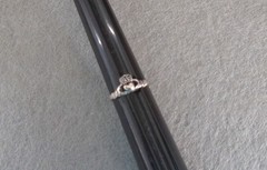 New Oxidized Silvertone Petite Claddagh Ring Size 5.5 Great for All Occasions