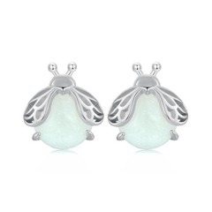 Cute Firefly Luminous Stone Earrings for Women 925 Sterling Silver Hypoallerg…