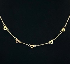Plunder Design Ashlea Delicate Gold Plated Heart Chain Necklace 16-18”
