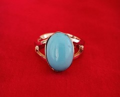 Silver Plated Blue Oval Stone Ring | Stylish Artificial Gemstone Jewelry for Wom