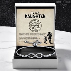 For My Daughter Infinity Bracelet from Viking Dad Norse Inspirational Gift Girls