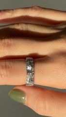 Handmade Resin Ring with Silver Flakes – Unique Gift for Women & Men